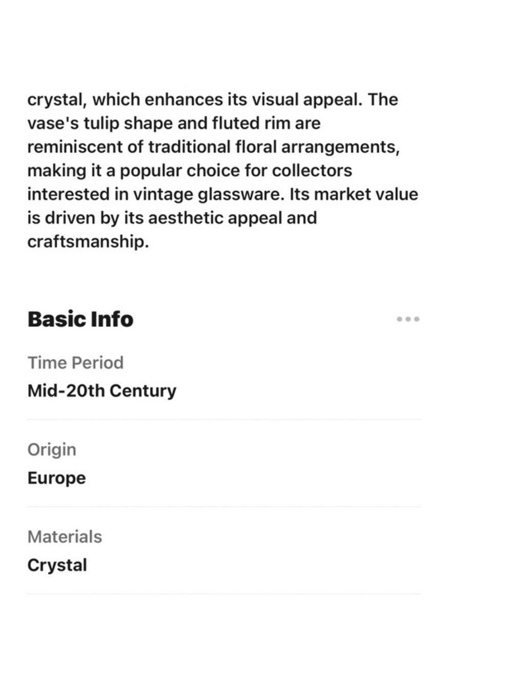 Gorham Crystal Tulip Vase - Picture 5 of 5